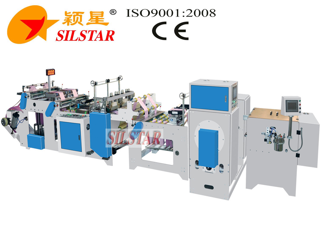 high speed star seal bag maker with labeling machine 