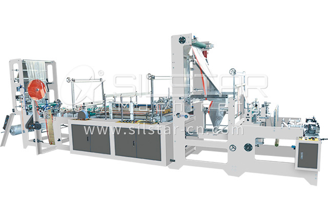 Semi-automatic drawstring perforated garbage bag on roll making machine