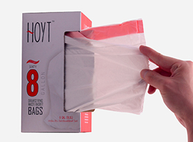 4-1-2-3 interleave drawstring bag on roll