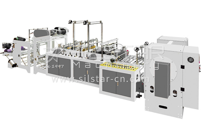 Star seal perforated t-shirt garbage bag on roll making machine