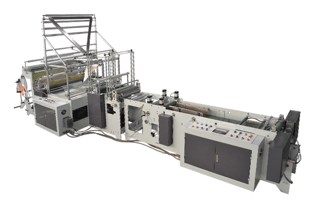 Interleave overlap bottom seal bag making machine