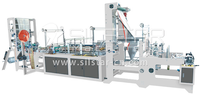 Semi-automatic drawstring perforated garbage bag on roll making machine