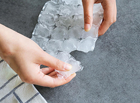 plastic ice cube bag
