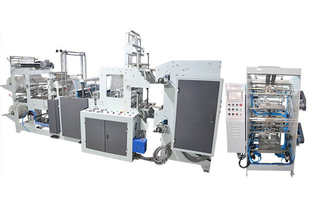 Perforated flat bag on roll making machine