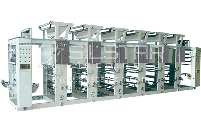 Six color gravure printing machine