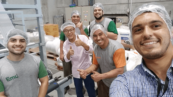 Installation and Debugging of Degradable Film Blowing Machine in Brazilian Factory
