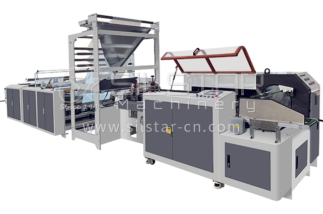 4-1-2 Interleave swing roller double fold perforated S cut bottom seal bag on roll making machine 640425-0723