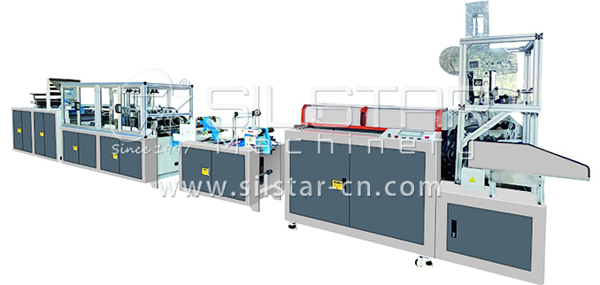 4-1-3 Interleave star seal perforated t-shirt garbage bag on roll making machine 678322-0723