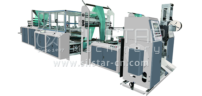 1-3-3 Swing roller C fold bag making machine-678322